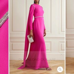 Safitaa elegant stretch crepe gown worn once